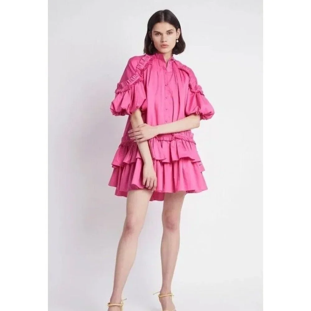 Aje Heritage Mini Dress - Size AU 8 / US 4 Pink - Picture 3 of 13